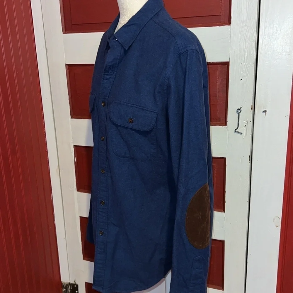 NWOT J. Crew Mercantile Soft Cotton Button Shirt Elbow Patches M